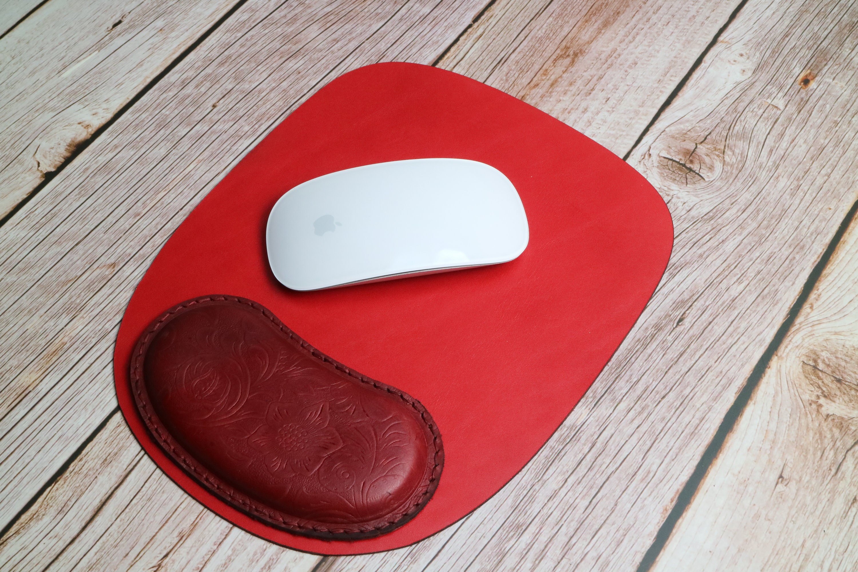 Mouse Pad Leather Ergonomic Wrist Rest Support Groomsmen Gift Etsy Canada
