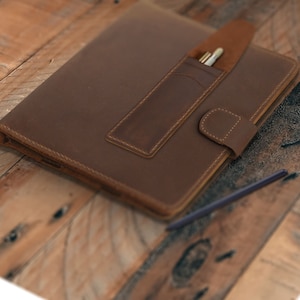 Personalized Leather Supernote A6 X2 Nomad A5 X cover cover with Pen pouch , Supernote A6 X Case, Supernote A5 X Tablet case Card holders image 2