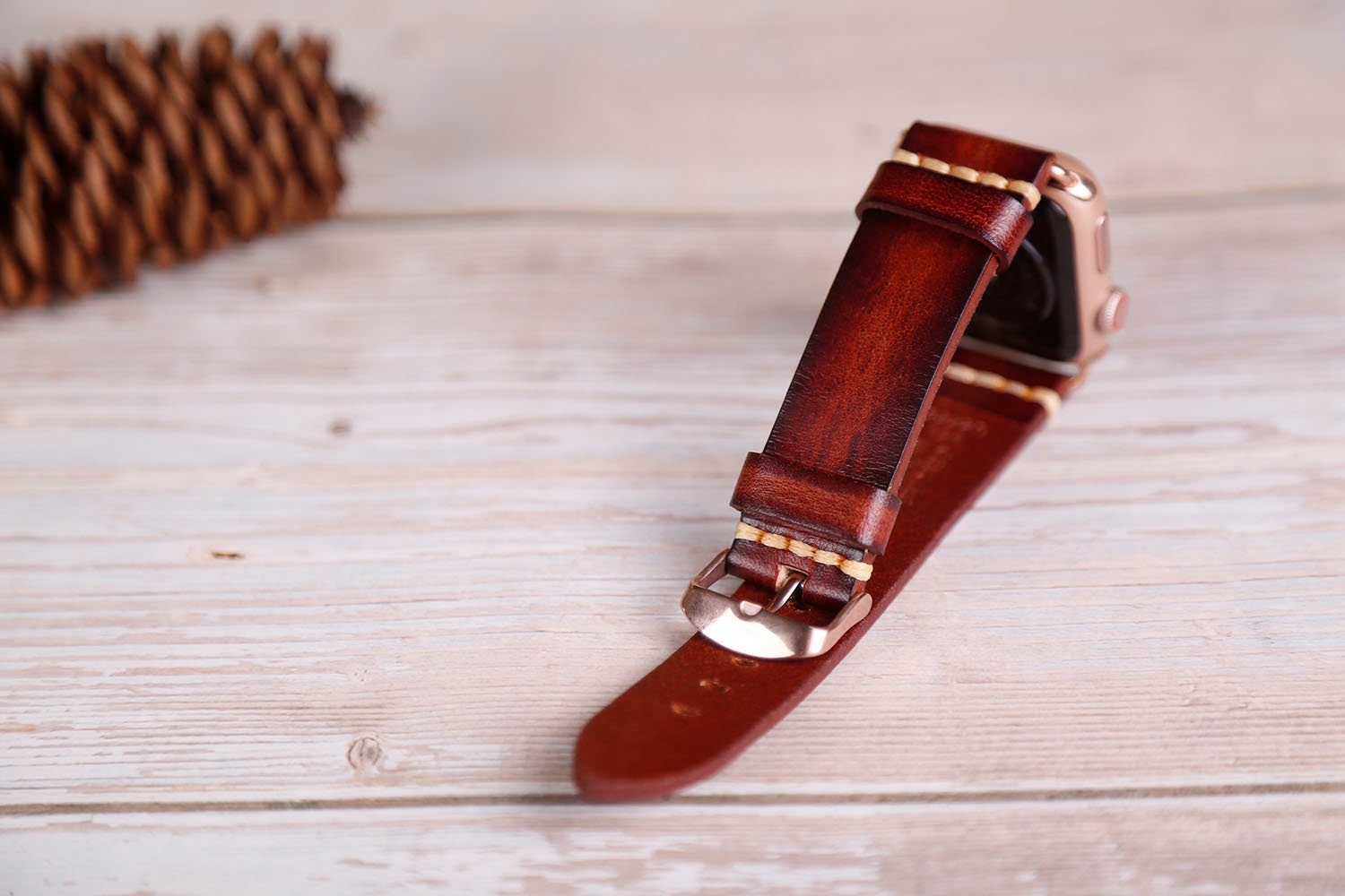 Pure Yellow Leather Watch Bandleather Watch Band Silverrose Etsy