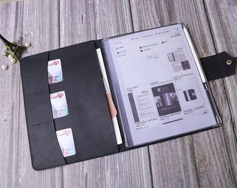 ダメージ加工レザー製 reMarkable PaperPure カバー（ペンポーチ付き）、タブレットケース、タブレットフォリオケース 2CNRE01