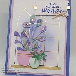 Handmade card, Thank You, Birthday, Mother&#39;s Day, Anniversary, Stampin&#39; Up, Paper Pumpkin, Plant lover
