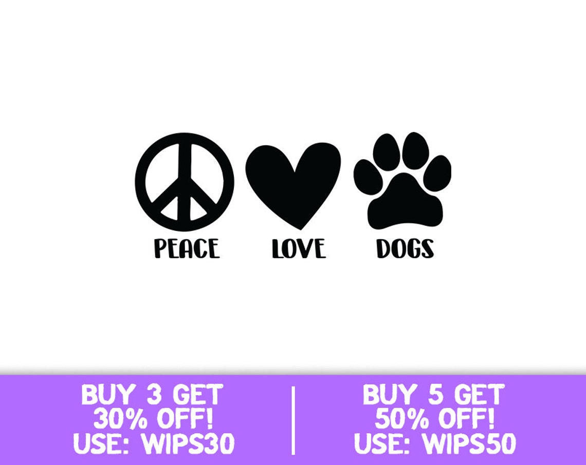 Free Free 270 Peace Love Paw Svg SVG PNG EPS DXF File