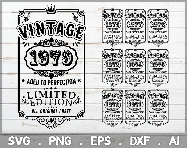 Download SALE 40th birthday svg Vintage Birthday svg aged to | Etsy