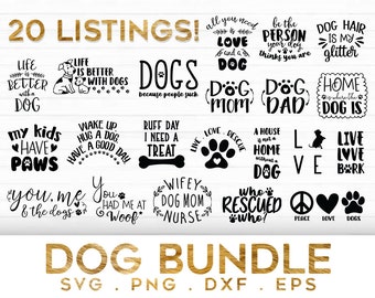 Dog Bundle SVG, Dog Quotes svg, Dog svg files