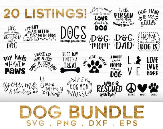 Download Dog Bundle Svg Dog Quotes Svg Dog Svg Files Etsy