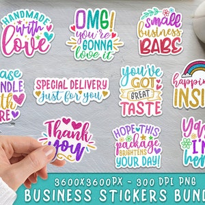 Small Business and Packaging Stickers Bundle