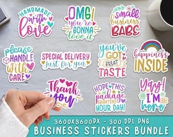 Small Business and Packaging Stickers Bundle