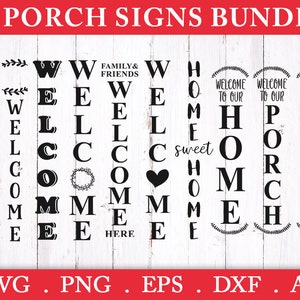 10 Porch signs bundle svg, welcome porch sign svg, welcome sign svg, porch svg, country sign svg, farm sign svg