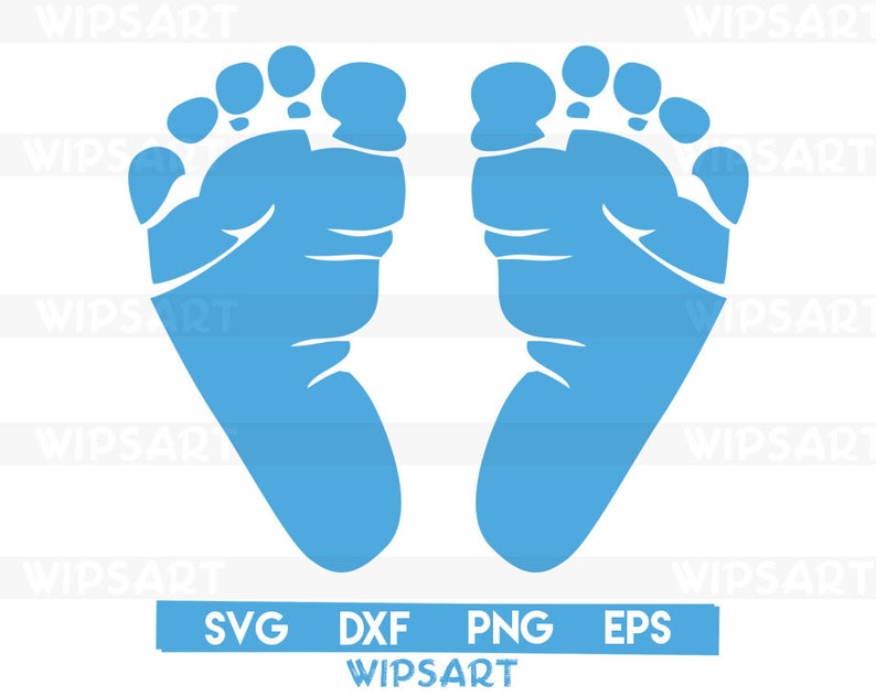 Download SALE Baby's first svg file baby feet silhouette svg | Etsy
