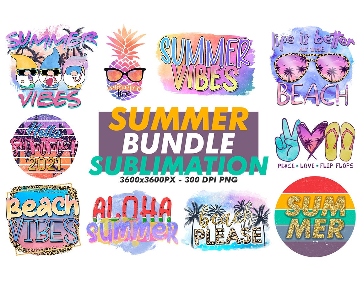 Download Summer Sublimation Bundle PNG | Etsy