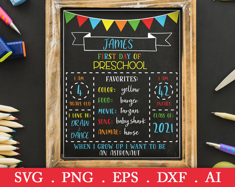Personalised First day of School Board – Blossom Tree Party