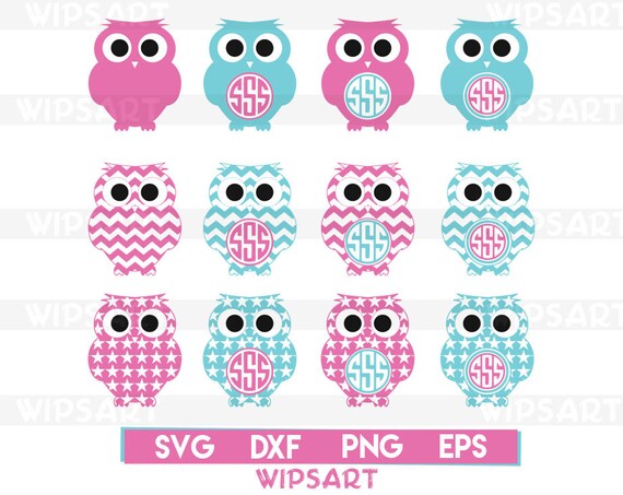 Download SALE Owl svg owl monogram monogram silhouette owl | Etsy
