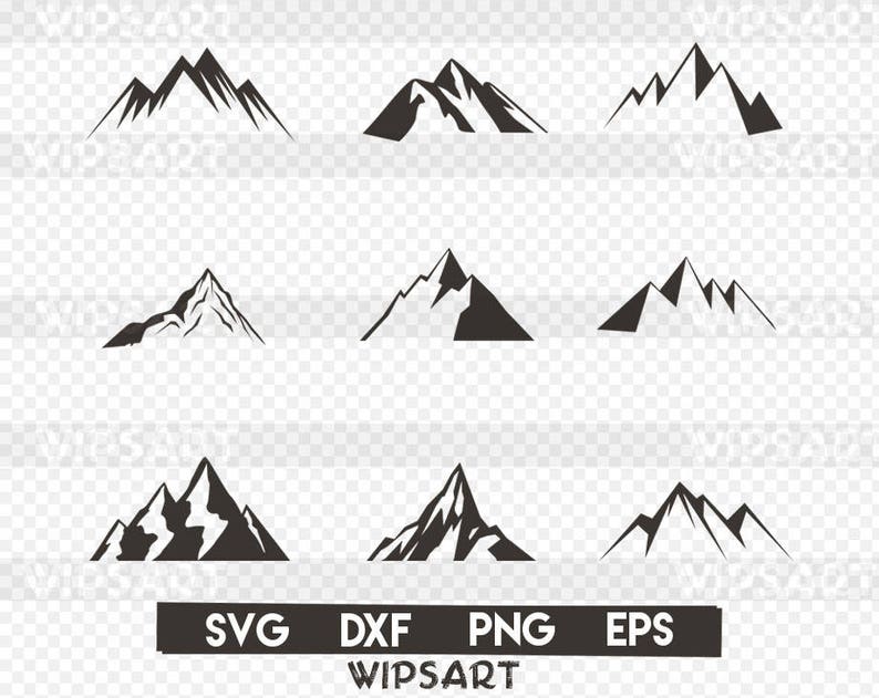 SALE! Mountain svg cut File, mountain scenery silhouette svg file, mountain silhouette svg files, mountain dxf file,mountain cricut,mountain