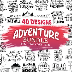 Adventure Quotes Bundle, Quote sign svg, travel quotes svg, quotes png, camping quotes svg