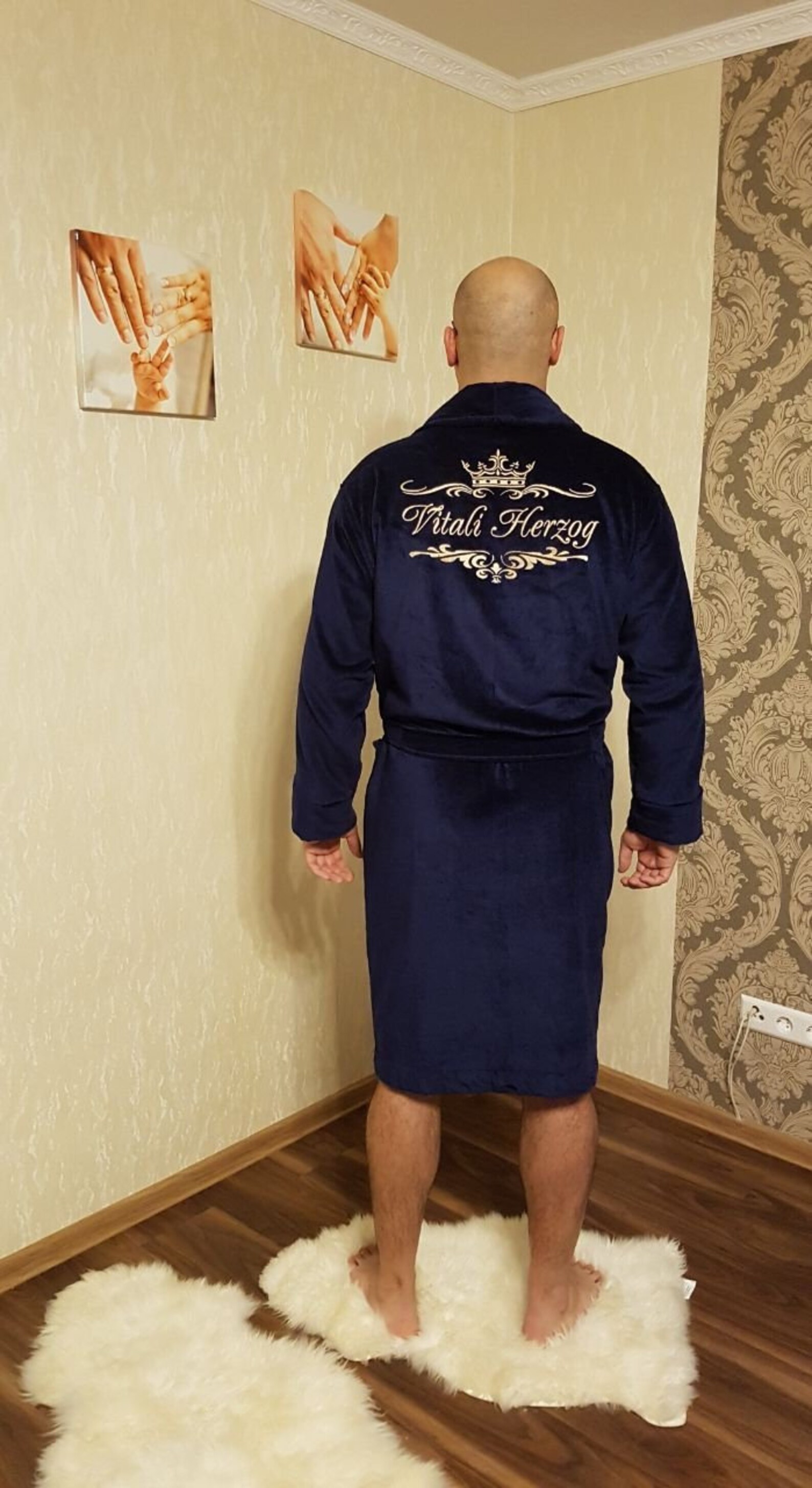 Personalized robe with embroidery Men Gift For Him Gift For Etsy