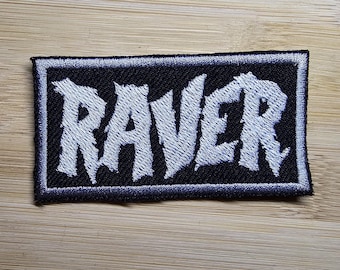 Raver Embroidered Patch EDM Music Patch for Musicians Iron or Sew on