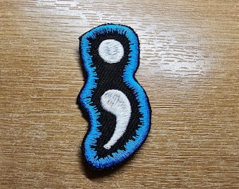 Semi Colon Patch Small Gap filler for mental health awareness and solidarity