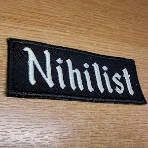 Nihilist Embroidered Patch DSBM Nihilistic Iron on Patch