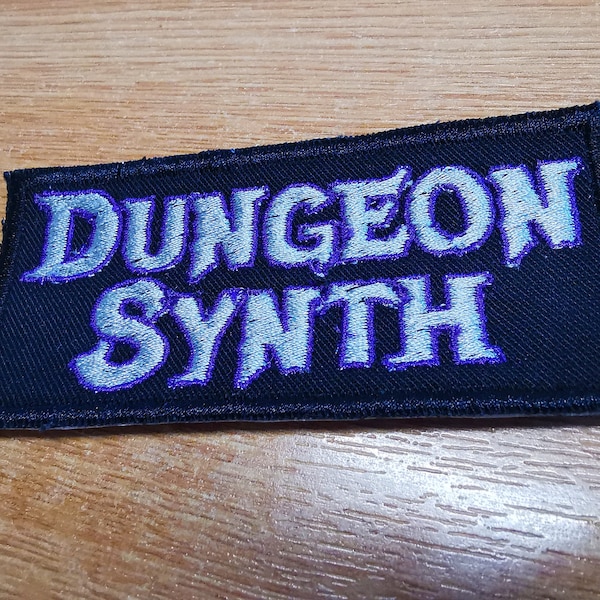 Dungeon Synth Iron on Purple and Silver Embroidered Patch 80's 90's Summoning Caladan Brood Synth Black Metal Atmospheric