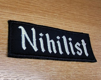 Nihilist Embroidered Patch DSBM Nihilistic Iron on Patch