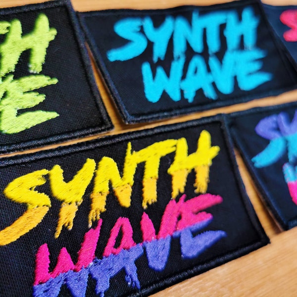 Synthwave Iron on Embroidered Patch carpenter brut Retro 80s Patch Darkwave Wall Decoration