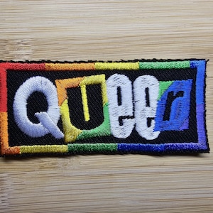 Queer Rainbow Punk LGBTQ+ żelazko na łacie duma haftowane naszywki
