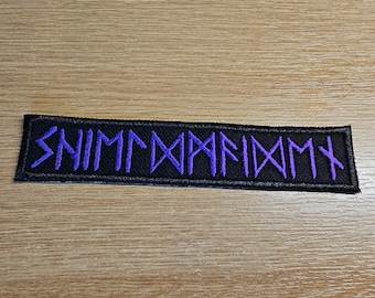 Shieldmaiden Purple Runes Iron or Sew on Embroidered Patch Viking Warrior Norse Inspired Patches