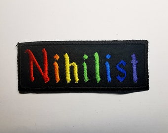Nihilist Embroidered Patch Rainbow DSBM Nihilistic Iron on Patch