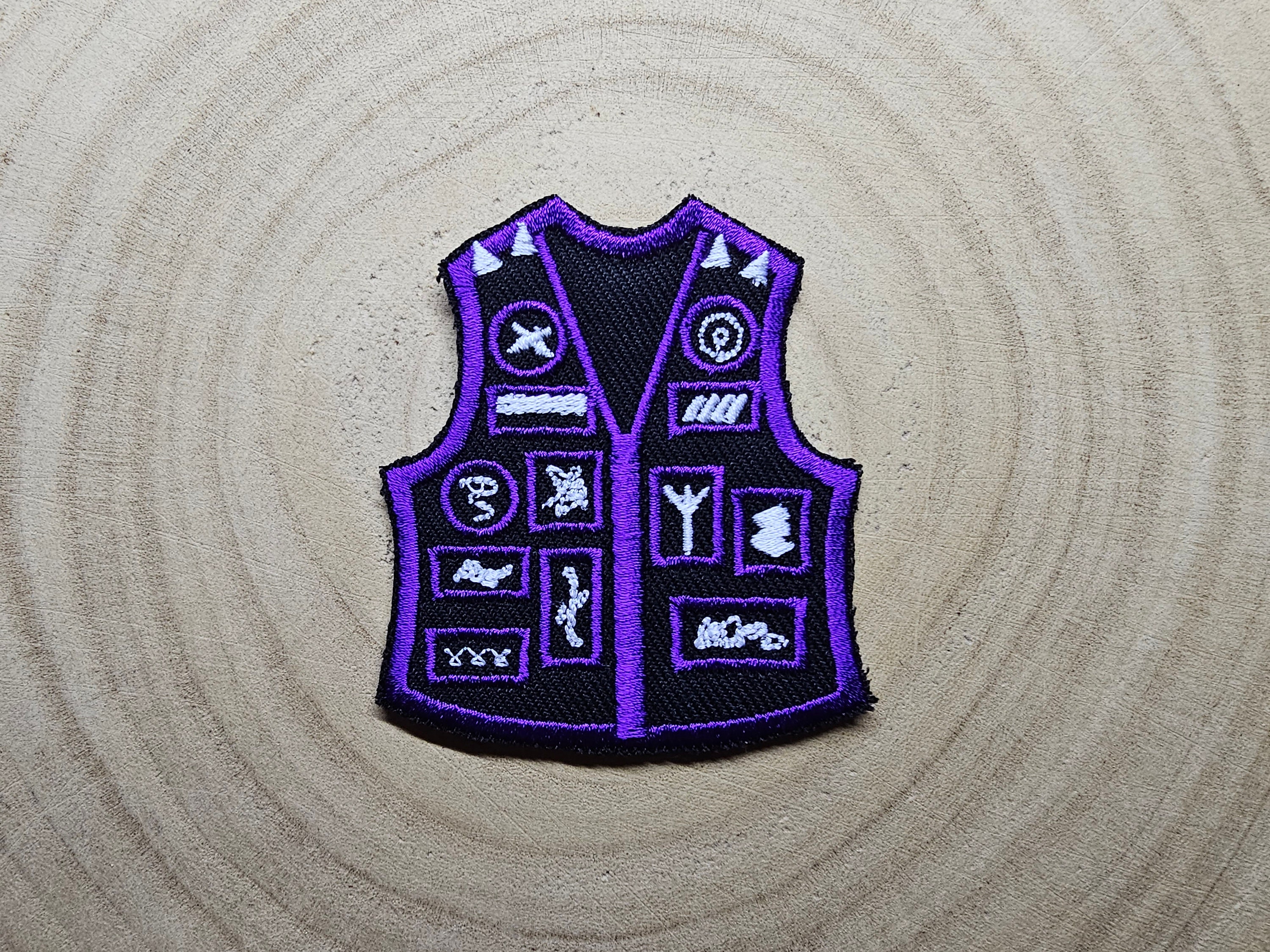 バトルジャケット刺繍パッチジャケットパロディデスメタルブラック