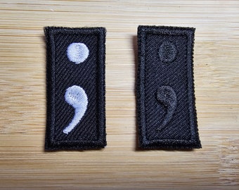 Semi Colon Patch TINY Gap filler for mental health awareness and solidarity