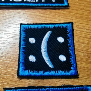 Bipolar Disorder Iron On Embroidered Patch Subtle Symbol for Vibrant Aqua Disability and Mental Health Awareness