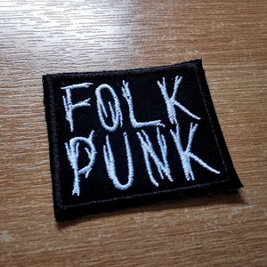 Folk Punk Embroidered Iron On Patch