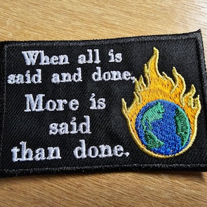 Climate Change Patch Climate Action Environmental Iron on or Sew on Embroidered Patch