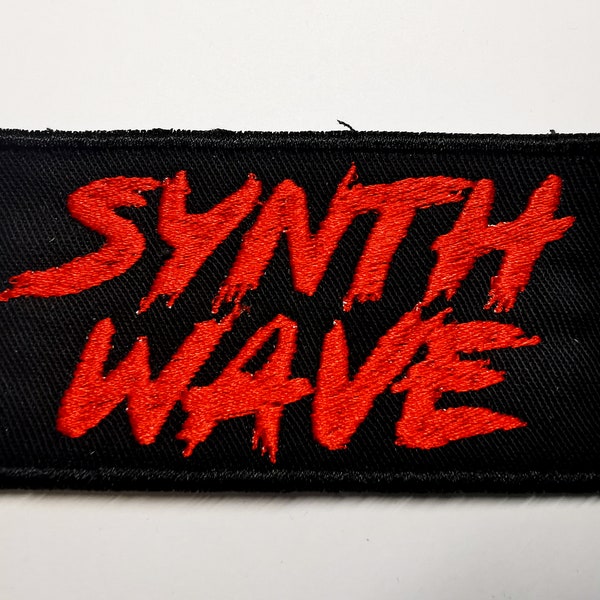 Synthwave Red Iron on Embroidered Patch carpenter brut Retro 80s Patch Darkwave