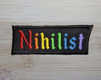 Nihilist gestickter Aufnäher Regenbogen DSBM Nihilistic Patch