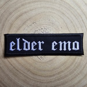 Elder Emo Kid Embroidered Patch Pop Punk Metalcore 00s Culture Throwback