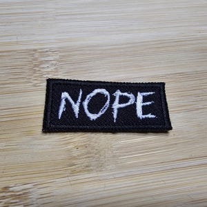 Nope Introvert Personal Space Embroidered Patch Gothic