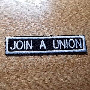 Word lid van een vakbond Geborduurde opstrijkpatch Politiek Punk Workers Labour Great Resignation