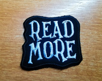 Read More Iron On Embroidered Patch gift present Book worm