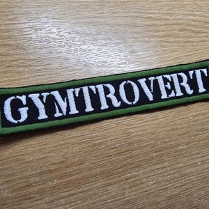 Gymtrovert Funny Gym Patch Introvert Neurodivergent Fitness Embroidered