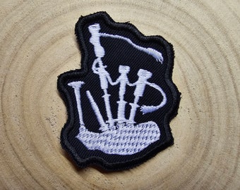 Bagpipes Embroidered Patch Unusual Music Patch for Musicians Iron or Sew on Highland Scottish Irish