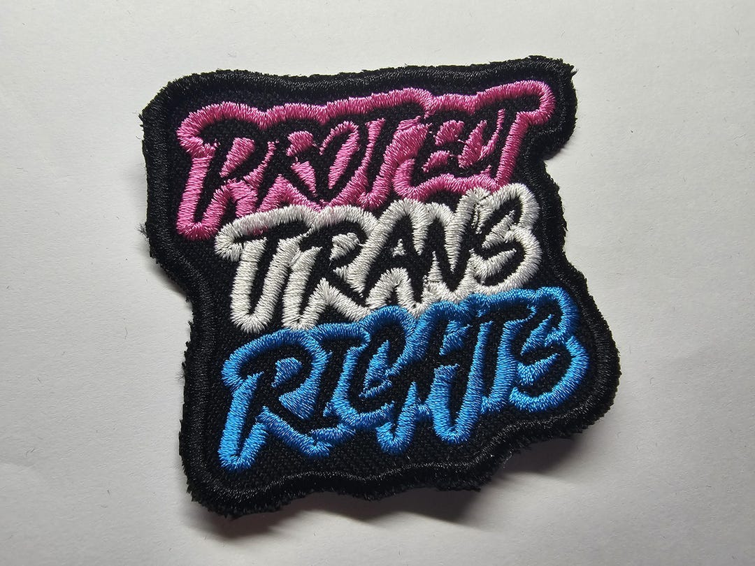 Protect Trans Rights Outline Embroidered Patch LGBTQ+ Patches - Etsy