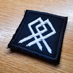 Odal Bindrune Viking Patch Iron On Embroidered Norse Heathenry Bind Runes