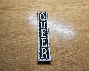 Queer Vertikale Patch Punk Metal LGBTQ + Aufnäher Pride Gestickte Aufnäher