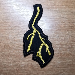 Forked Lightning Ferro em Patch Bordado Gothic Thrash Death Black Metal Battlejacket