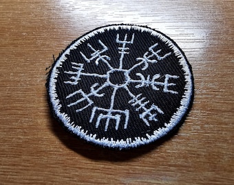 Viking Stave Small Iron On Embroidered Patch Norse Mythology and Heathenry