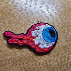 Creepy Eyeball Iron on Patch Embroidered Art