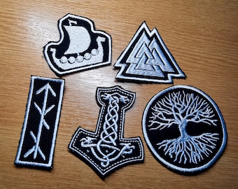 Toppa Ricamata Bandiera Vinland Vichingo | Termoadesiva O Cucibile - 8.8x6.2cm - Foto 9