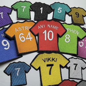 Maillots de sport personnalisés avec écussons brodés nom et numéro pour les fans de football