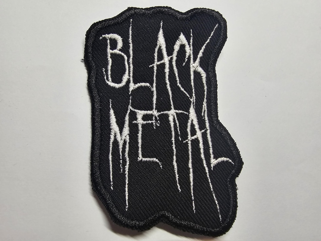 ブラックメタル刺繍パッチ付きバトルジャケット - Etsy 日本